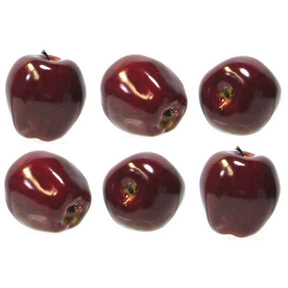 Vasefill 6-Pack Artificial Red Delicious Apple Apples Fruit Six Pieces Faux Fake Manzana