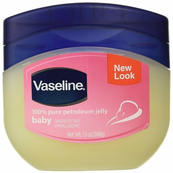 Vaseline 100% Pure Petroleum Jelly, Baby Hypoallergenic Skin Protectant, 13 Oz, 5-Pack