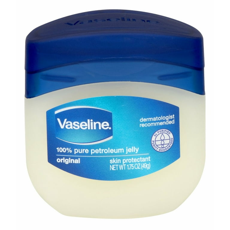 Vaseline 100% Pure Petroleum Jelly Original Skin Protectant, 1.75