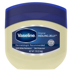 Vaseline Healing Jelly for Dry Cracked Skin and Eczema Relief Original 100% Pure Petroleum Jelly,1.75 oz