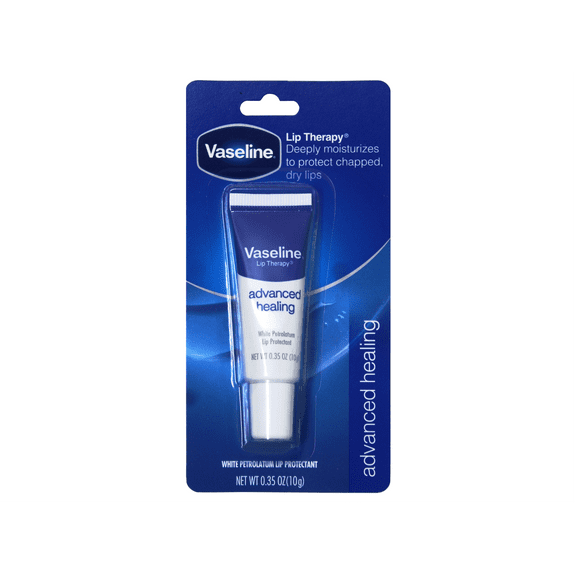 Vaseline Lip Therapy Lip Balm Tube, Advanced Healing Lip Protectant, 0.35 OZ