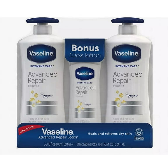 Vaseline Advanced Repair Lotion, 3 pk.