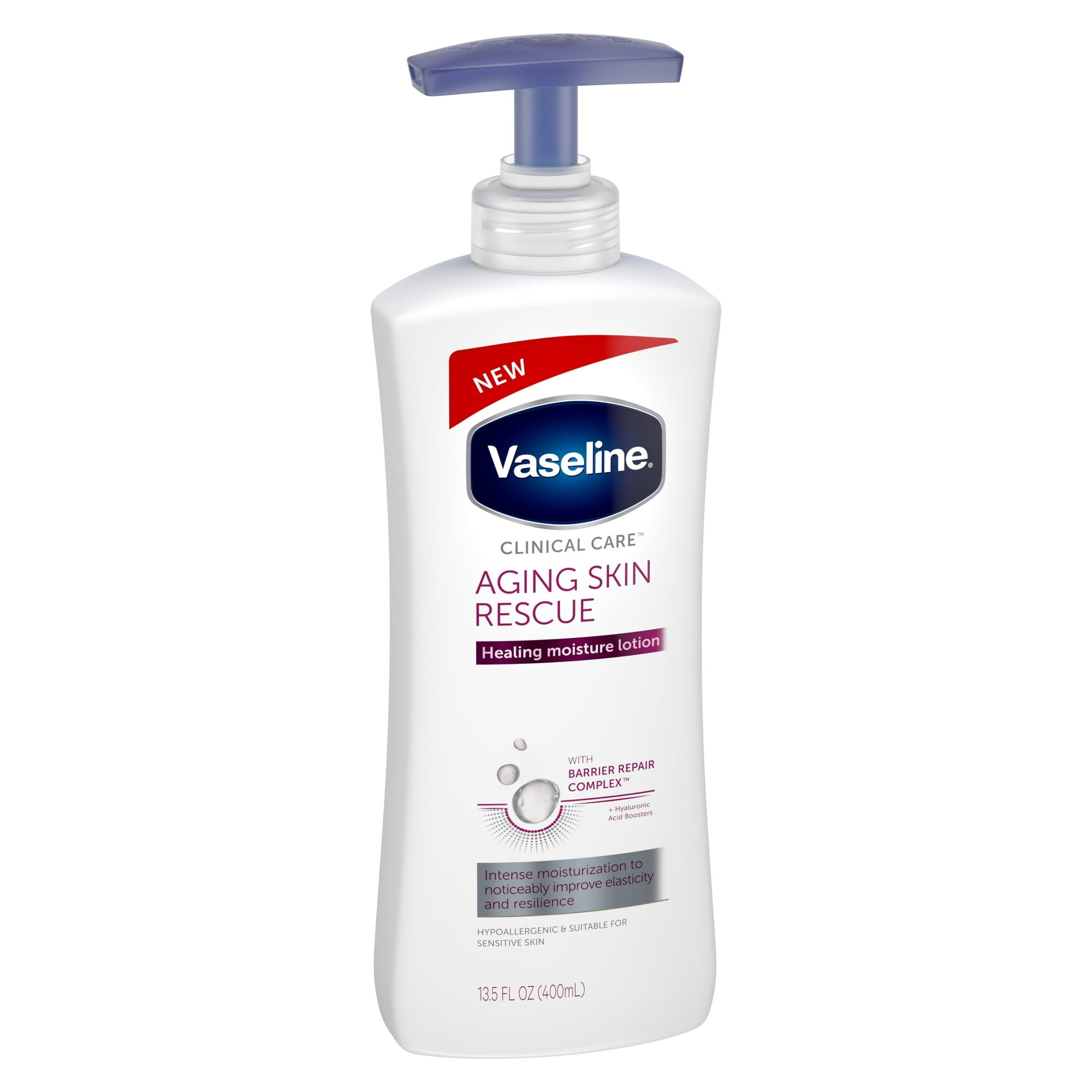 Vaseline Clinical Care Body Lotion Aging Skin Rescue, 13.5 Oz, 6 Pack