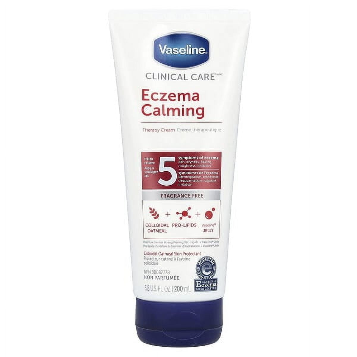 Vaseline, Clinical Care, Eczema Calming Therapy Cream, Fragrance Free, 6.8 fl oz Pack of 3