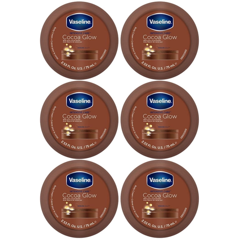 Vaseline, Cocoa Glow Body Cream, 6-Pack, 2.53 Fl Oz Ea - Walmart.com