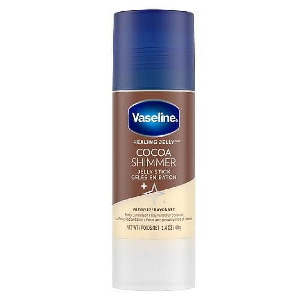 Vaseline Cocoa Shimmer Jelly Stick 3-Pack – Non-Greasy Moisturizer For Glowing Skin, Face & Body Lotion, Travel-Size, 1.4 Oz Ea Packaging May Vary