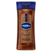 Vaseline Glazed and Glisten Golden Hour Glow Vanilla Cocoa Shimmering Body Gel Oil with Ultra-Hydrating Lipids and 100% Pure Cocoa Butter, 6.8 fl oz