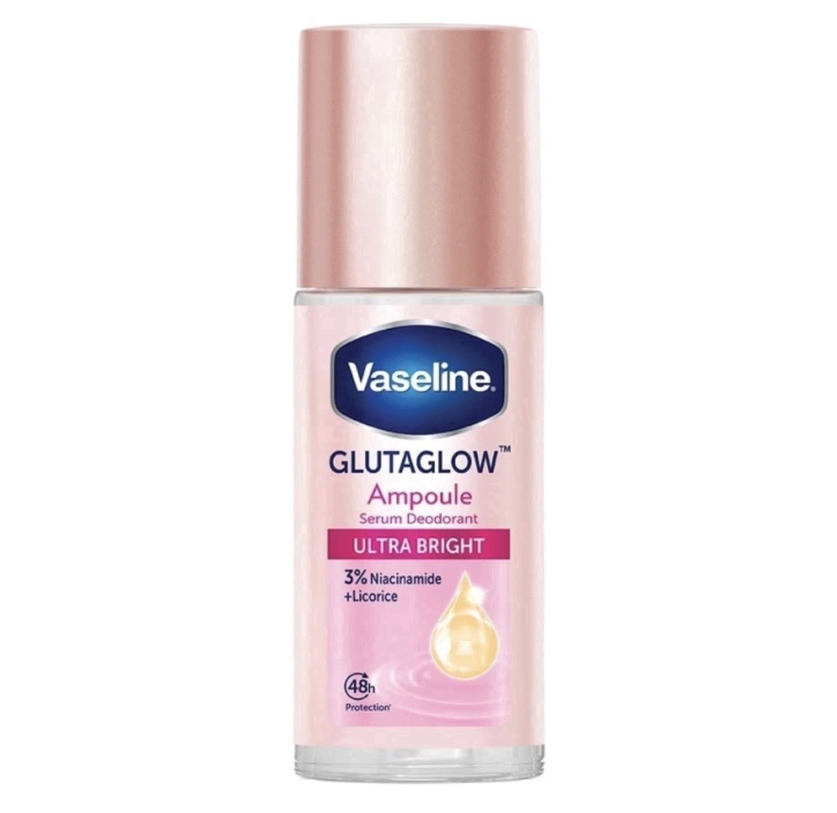 Vaseline GlutaGlow Ampoule Serum Antiperspirant Deodorant Daily Use Brightening Underarm Care Niacinamide Gel Stick Fresh Scent 45 ml