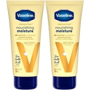 Vaseline Lotion, Intensive Care Nourishing Moisture 2-Pack   Moisturizer with Oat Extract + Ultra-Hydrating Lipids for Healing Extremely Dry Skin, 3.4 Oz Ea