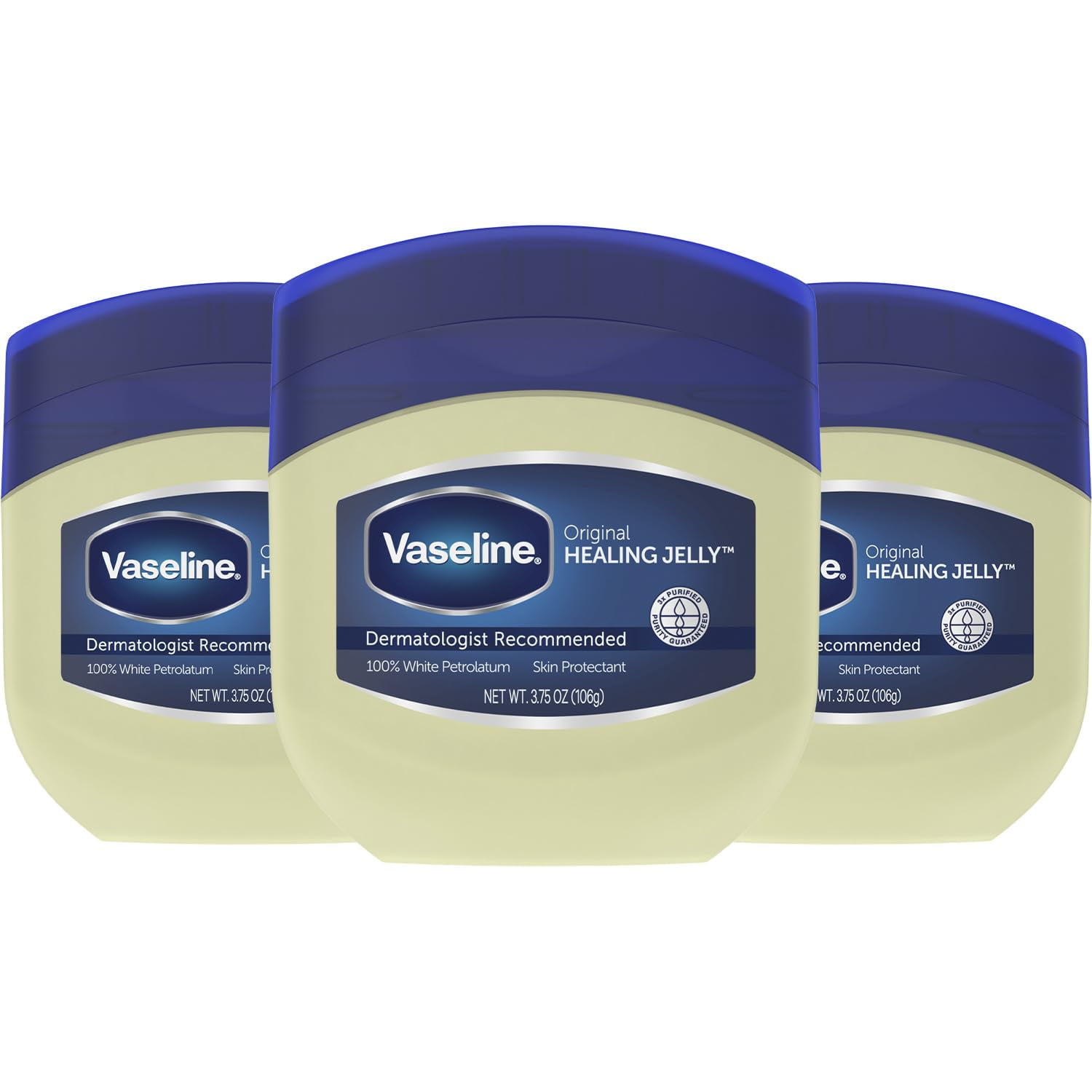 Vaseline Healing Jelly, Original 100 Pure Petroleum Jelly 24Hour Moisturizer for Dry Skin
