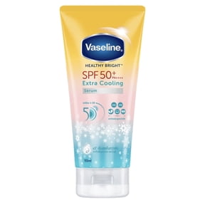 Vaseline Healthy Bright Extra Cooling Body Serum SPF50+ PA++++, Lightweight Daily Moisturizing Lotion with Cooling Effect, 155 ml