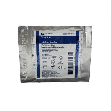 Vaseline Impregnated Dressing 3 X 9 Inch Mesh Gauze White Petrolatum Sterile, 8884413605 - EACH