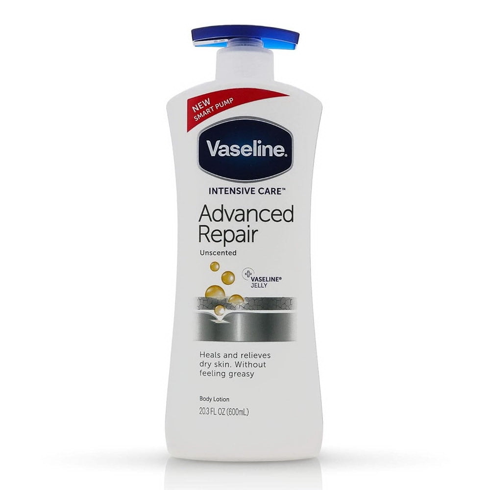 Vaseline Intensive Care Advanced Repair Body Lotion, Unscented, 20.3 Oz, 2 Pack