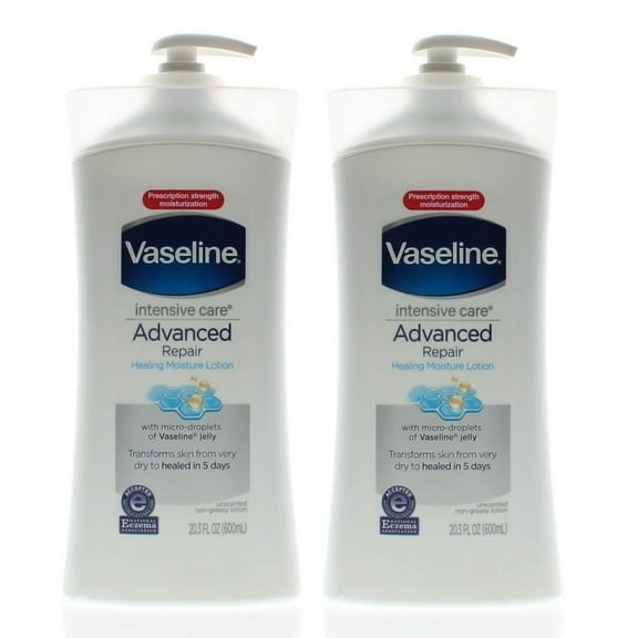 Vaseline Intensive Care Advanced Repair Unscented Lotion 20.3oz (2-PACK)