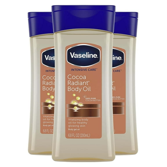 Vaseline Intensive Care Body Gel Oil Cocoa Radiant 6.8 oz, Pack of 3