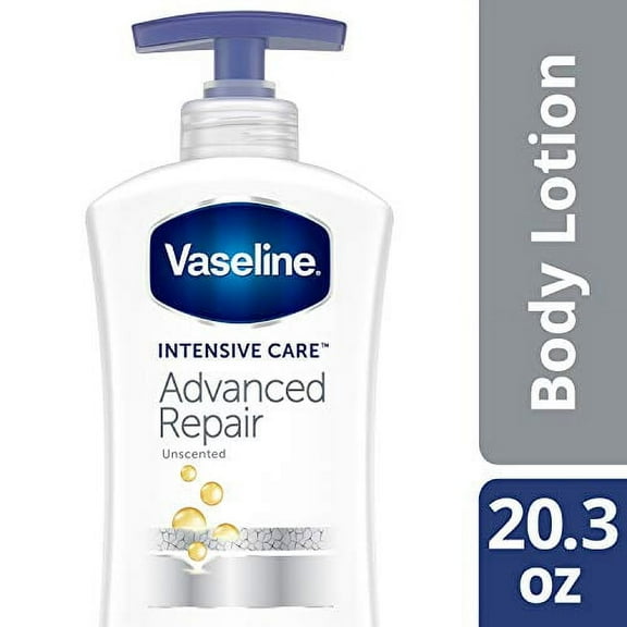 Vaseline Intensive Care Body Lotion, Advanced Repair Unscented, 20.3 oz