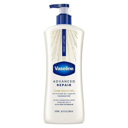 Vaseline Intensive Care Body Lotion for Dry Skin Advanced Repair Unscented Lotion Made with Ultra-Hydrating Lipids, 20.3 fl oz