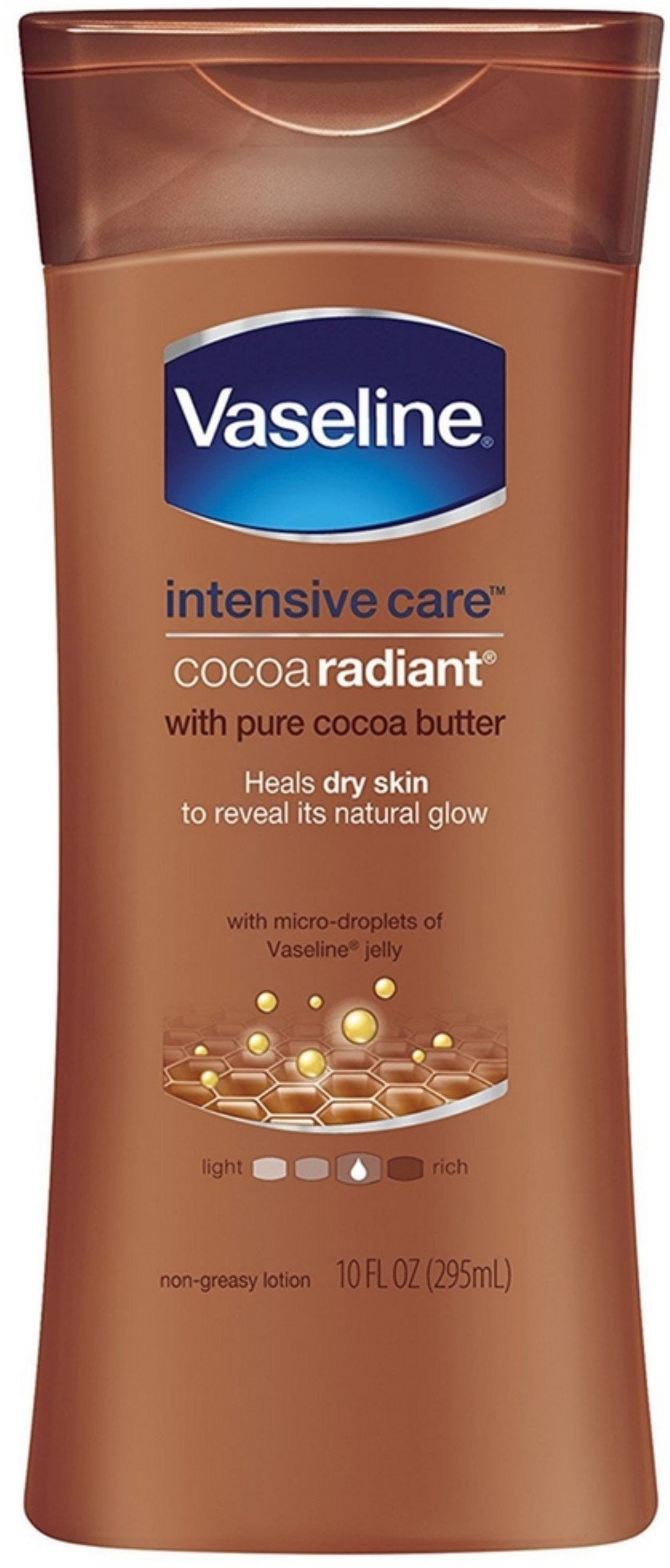 Vaseline Intensive Care Body Lotion, Cocoa Radiant, 10 oz, 3-Pack