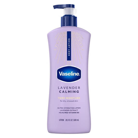 Vaseline Lavender Calming Lavender Calming Body Lotion For Dry Skin Lotion Made With Ultra-Hydrating Lipids And Lavender Extract To Heal And Restore Dry Skin, 20.3 fl oz