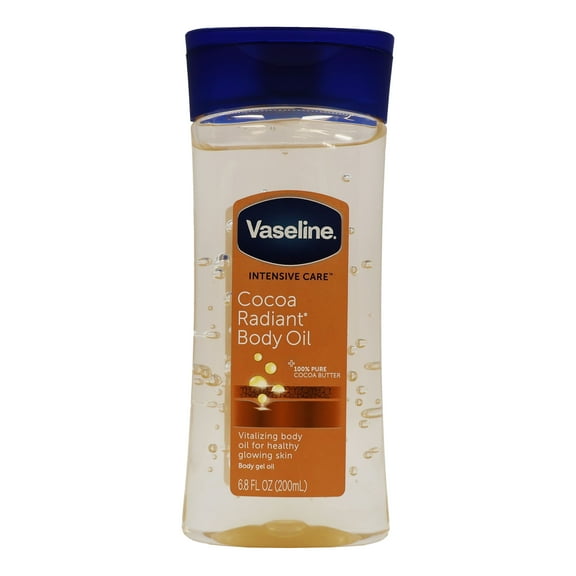 Vaseline Intensive Care Cocoa Radiant Body Gel Oil 6.8 Oz., Pack of 2