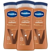 Vaseline Intensive Care Cocoa Radiant Butter Jelly Body Lotion Non-Greasy 10oz 3-Pack