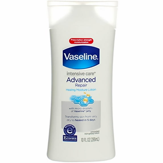 Vaseline Intensive Care Lotion, Advanced Repair Unscented (Pack of 24)