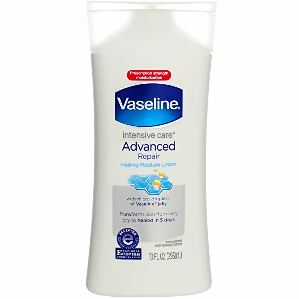 Vaseline Intensive Care Advanced Repair Lotion, Unscented, 10 fl oz (3 pack) (Bundle)