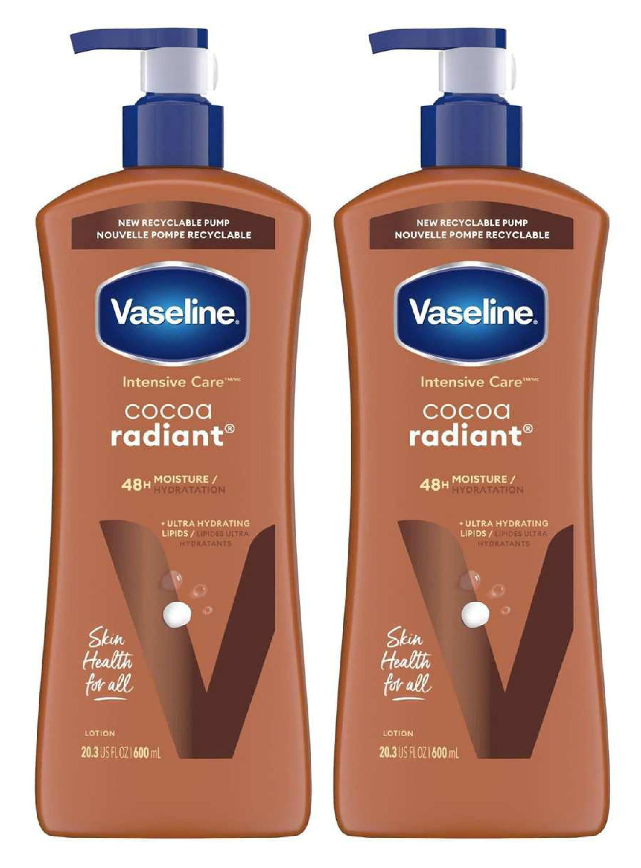 Vaseline Intensive Care hand and body lotion Cocoa Radiant 20.3 oz 2-Packs