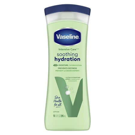 Vaseline Intensive Care Women's Hand & Body Lotion Hydrating Dry Skin with Aloe Vera Extract, 10 oz