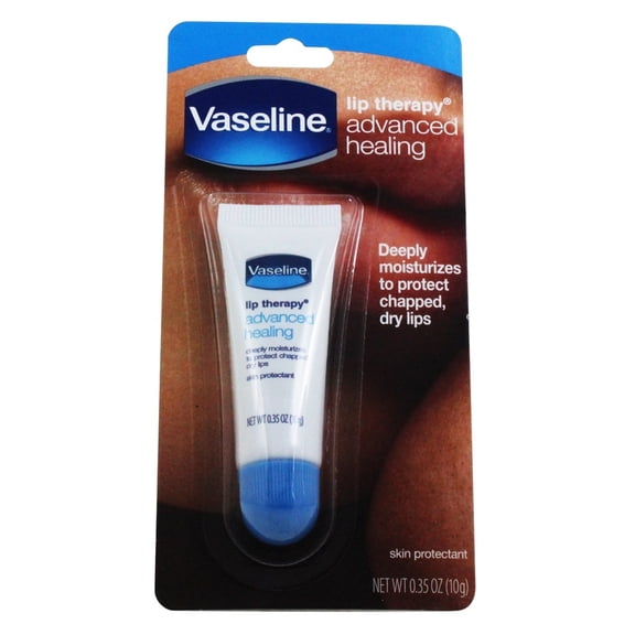 Vaseline Lip Therapy Lip Balm Tube For Healthier Looking Lips Advanced Healing Moisturizer For Dry Lips, 0.35 oz