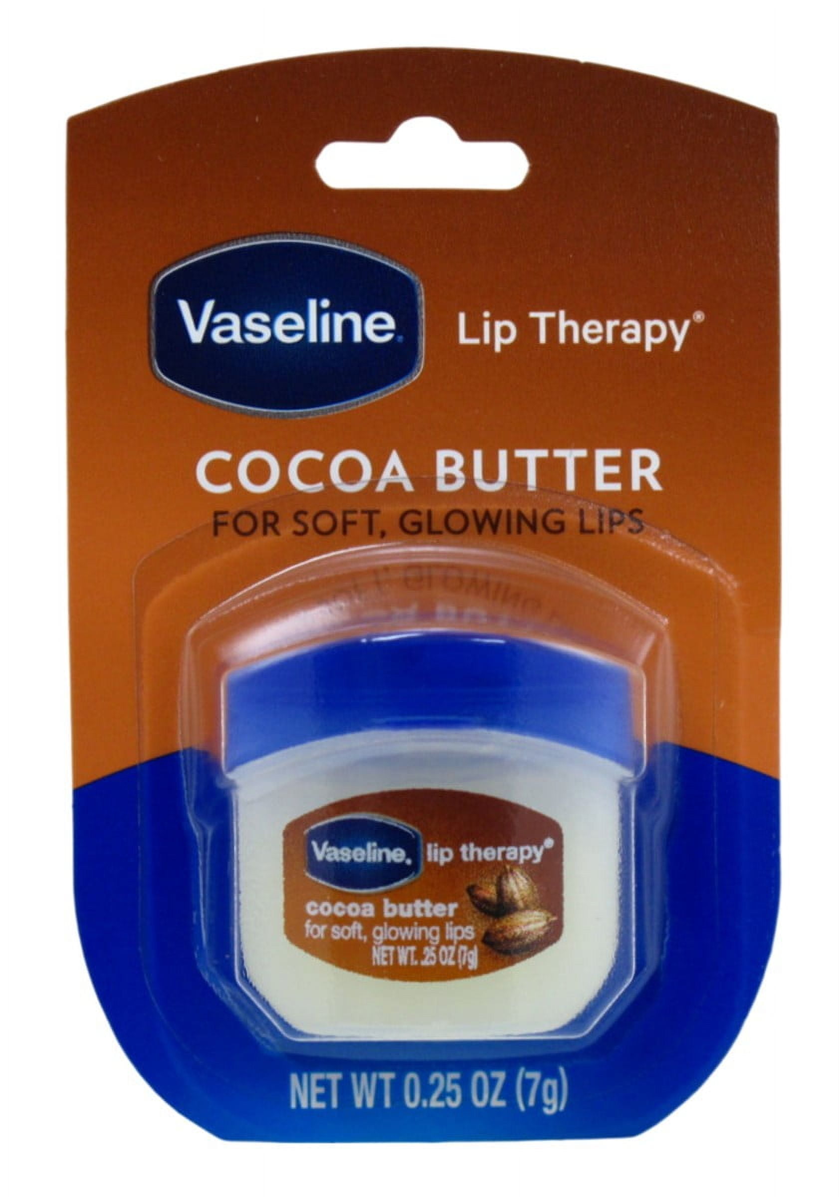 Vaseline Lip Therapy Cocoa Butter 0.25 Ounce Jar (Pack of 8)