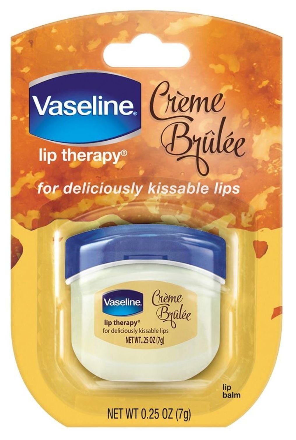 Vaseline Lip Therapy Creme Brulee 0.25 Ounce Jar (Pack of 8)