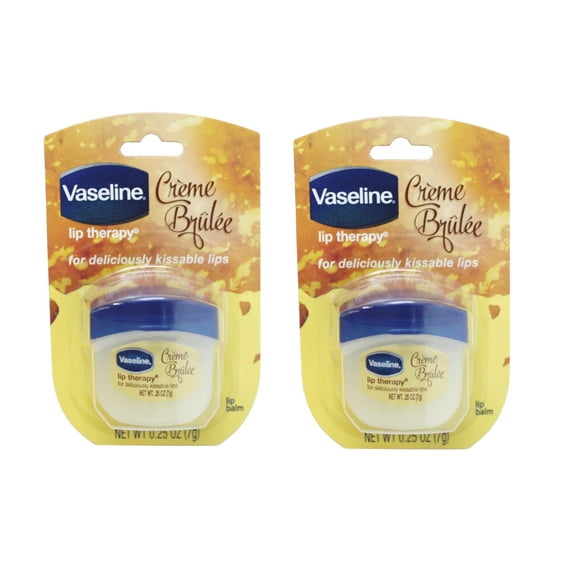Vaseline Lip Therapy Creme Brulee, Moisturizing Lip Balm, 0.25 oz (Pack of 2)