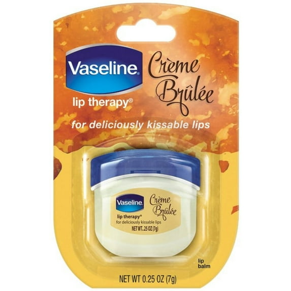 Vaseline Lip Therapy Lip Balm, Creme Brulee 0.25 oz (Pack of 6)