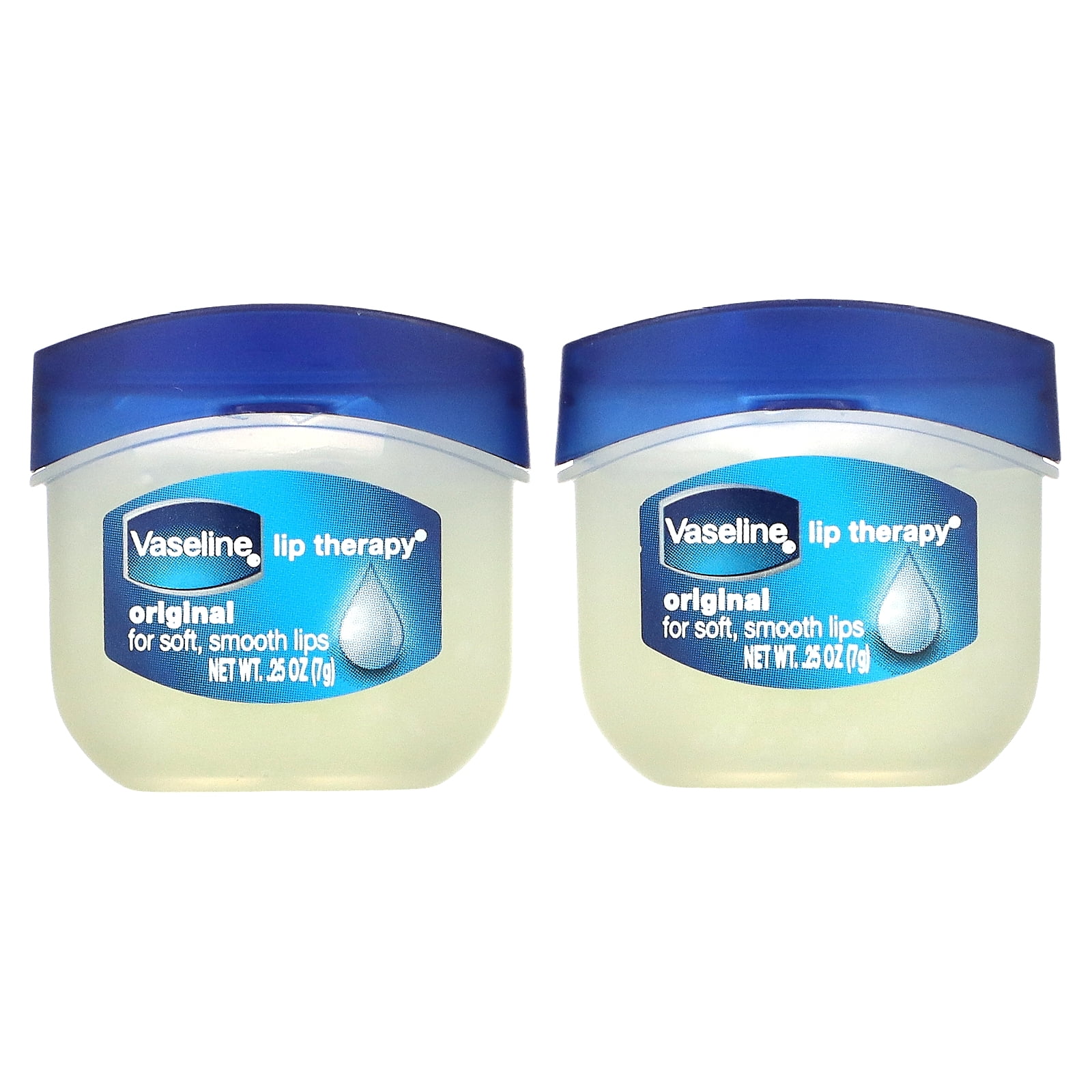 Vaseline Lip Therapy, Original Lip Balm, 2 Pack, 0.25 oz (7 g) Each