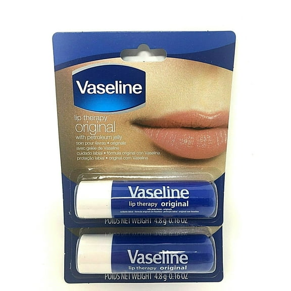 Vaseline Lip Therapy Original Lips With Petroleum Jelly Pack of 2