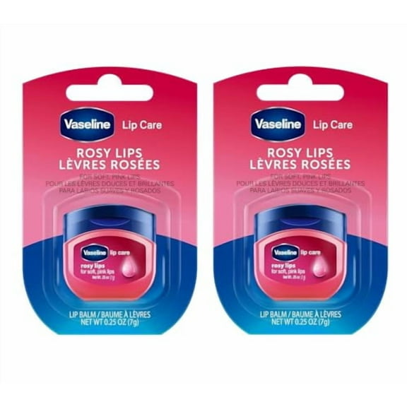 Vaseline Lip Therapy Rosy Lips 0.25 Oz./7 Grams, Pack of 2
