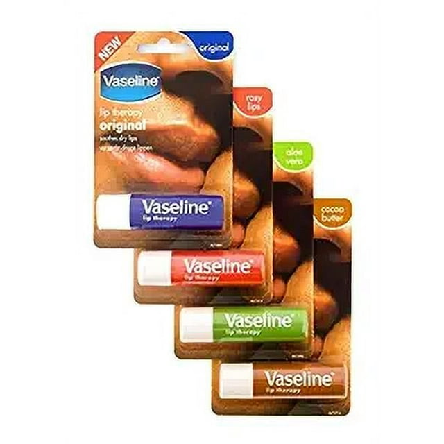 Vaseline Lip Therapy Stick with Petroleum Jelly (Original, Aloe Vera