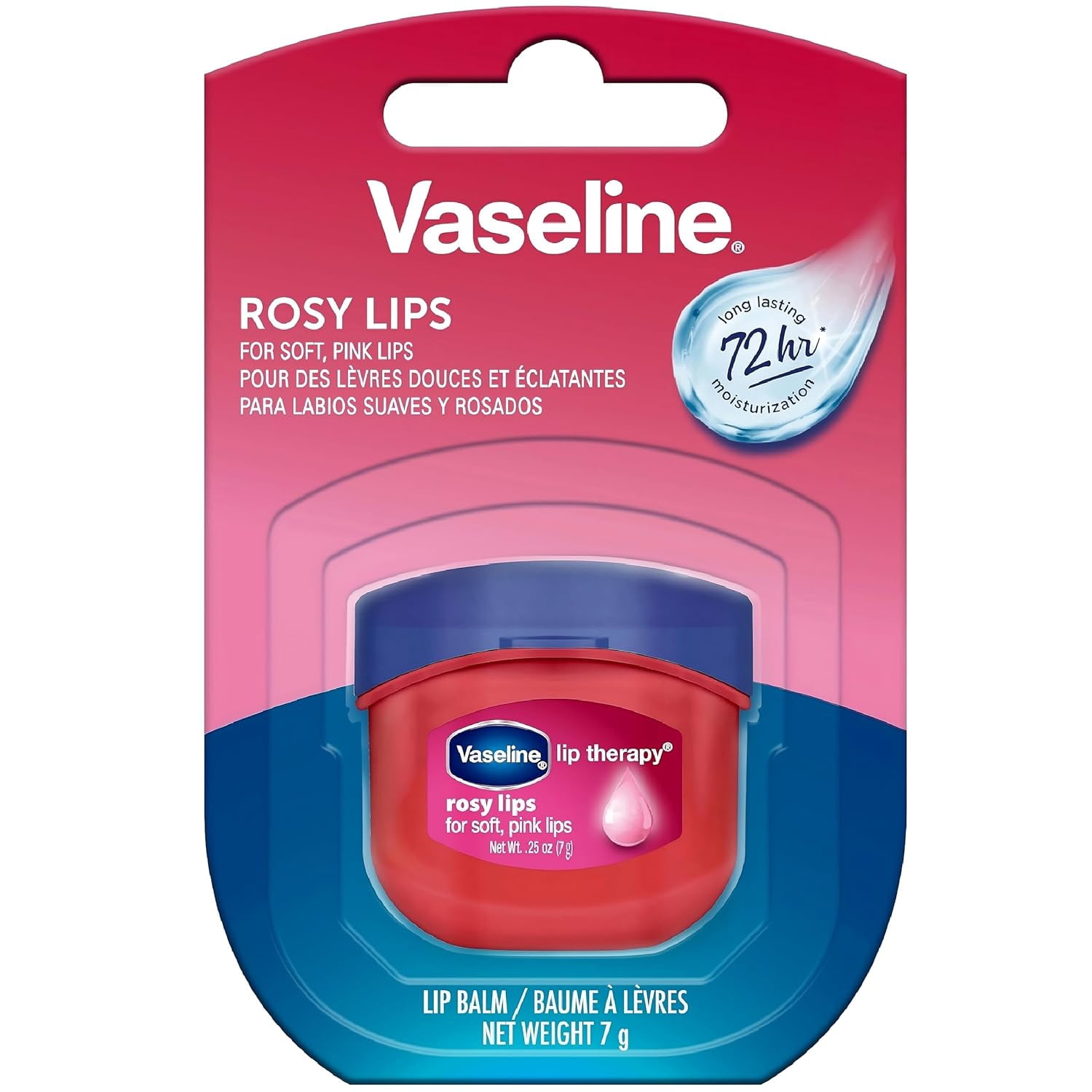 Vaseline Lip Therapy Tinted Lip Balm Mini, Rosy,0.25 Ounce (Pack Of 8)