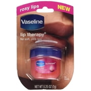 vaseline lip therapy rosy mini jar .25 oz. (pack of 8)