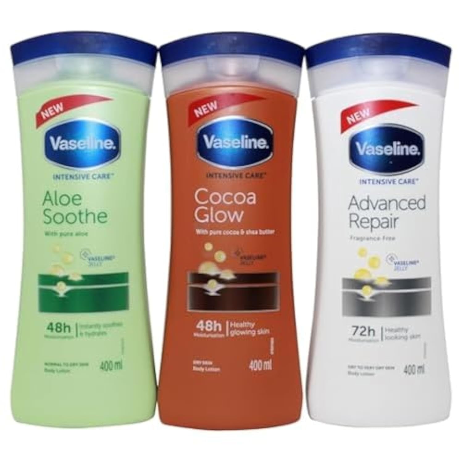 Vaseline Lotion Intensive Care 13.5 HYZ01 Ounce Variety Pack Advanced