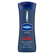 Vaseline Men Extra Strength 3-in-1 Face, Hands & Body Lotion for Men For Dry Skin with Ultra-Hydrating Lipids, 10 fl oz