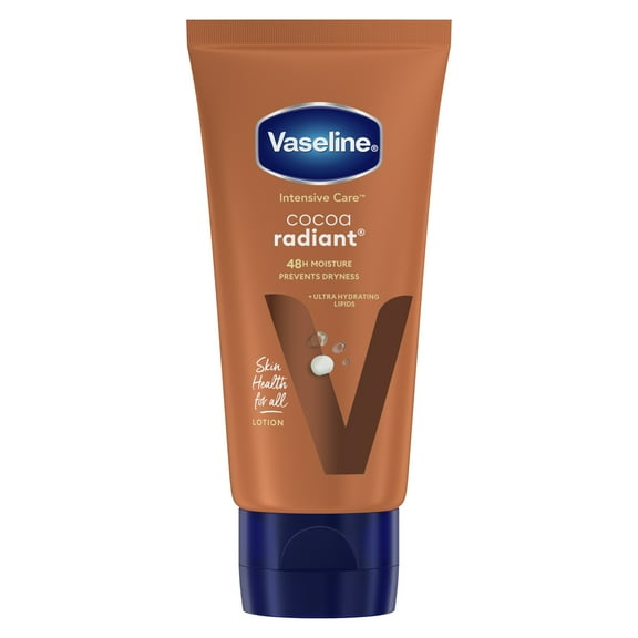 Vaseline Moisturizing Body Lotion for Dry Skin Cocoa Radiant with Ultra-Hydrating Lipids & Pure Cocoa Butter, 2 oz