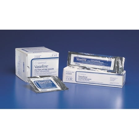 Vaseline - Petrolatum Impregnated Dressing Vaseline - 1 X 8 Inch Gauze Petrolatum Sterile - 50/Box