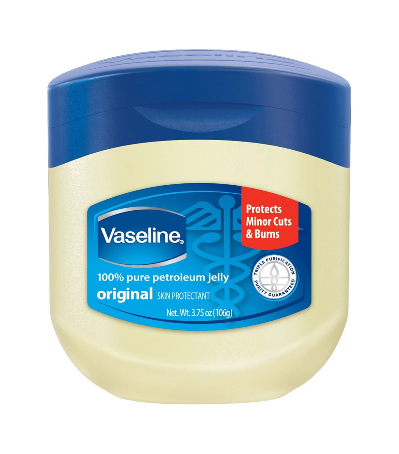 Vaseline 100% Pure Petroleum Jelly Original Skin Protectant, 3.75