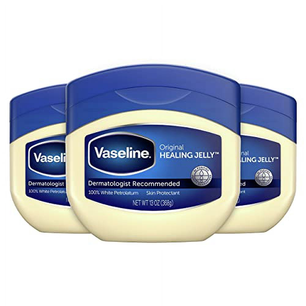 Vaseline Petroleum Jelly Original 3 Count Provides Dry Skin Relief And