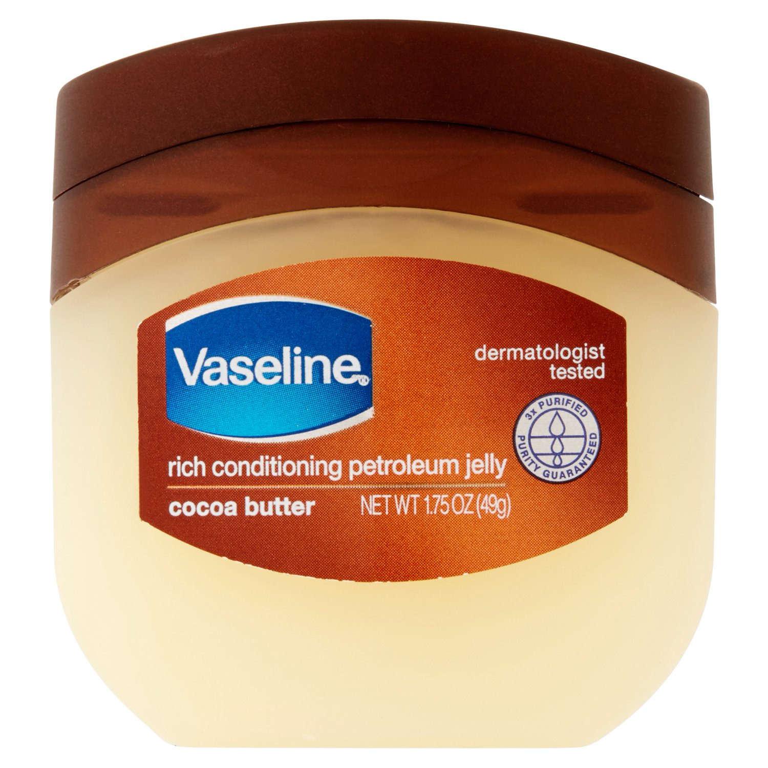 Vaseline Rich Conditioning Cocoa Butter Healing Petroleum Jelly for Dry Skin, 1.75 oz - image 1 of 6