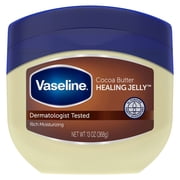 Vaseline Healing Jelly Moisturizer For Dry Cracked Skin Cocoa Butter Hypoallergenic, 13 oz