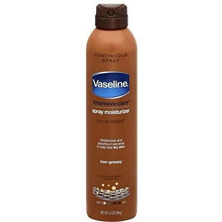Vaseline Spray & Go Moisturizer, Cocoa Radiant, 6.5 oz