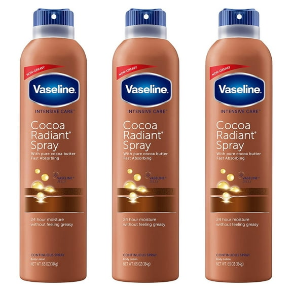 Vaseline Spray Lotion Cocoa Radiant 6.5 oz (Pack of 3)